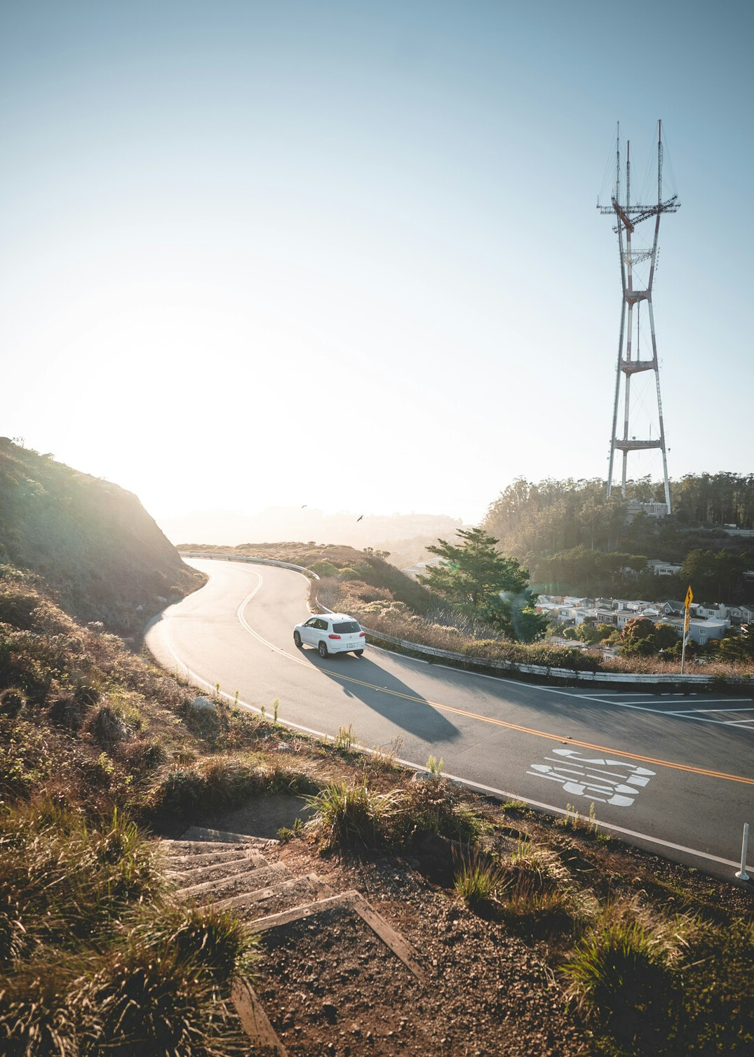 Car on a smooth road